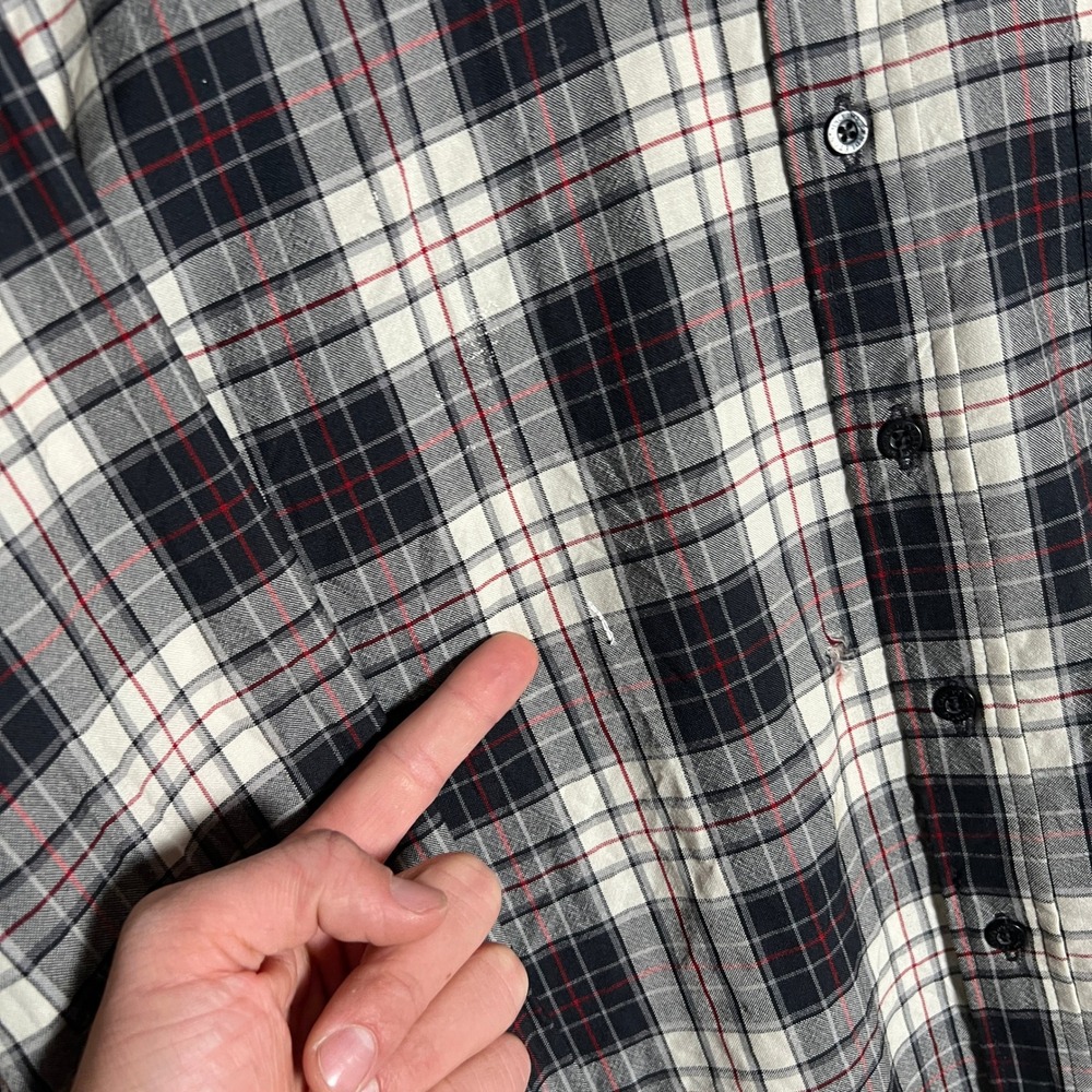 Sir Pendleton Mens Large Plaid Flannel Button Down Long Sleeve Shirt - Picture 4 of 13
